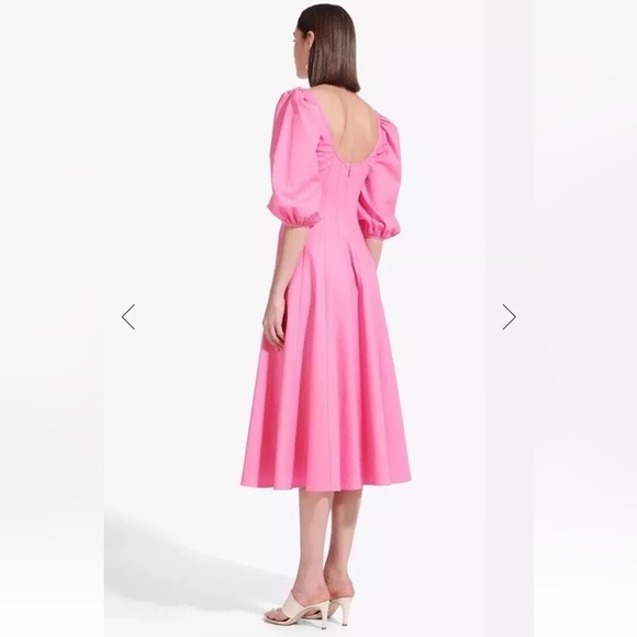 STAUD PINK SWELLS DRESS WILD ORCHID SIZE 2 - Picture 3 of 5